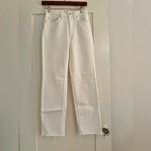 NWT Toteme raw edge cropped denim